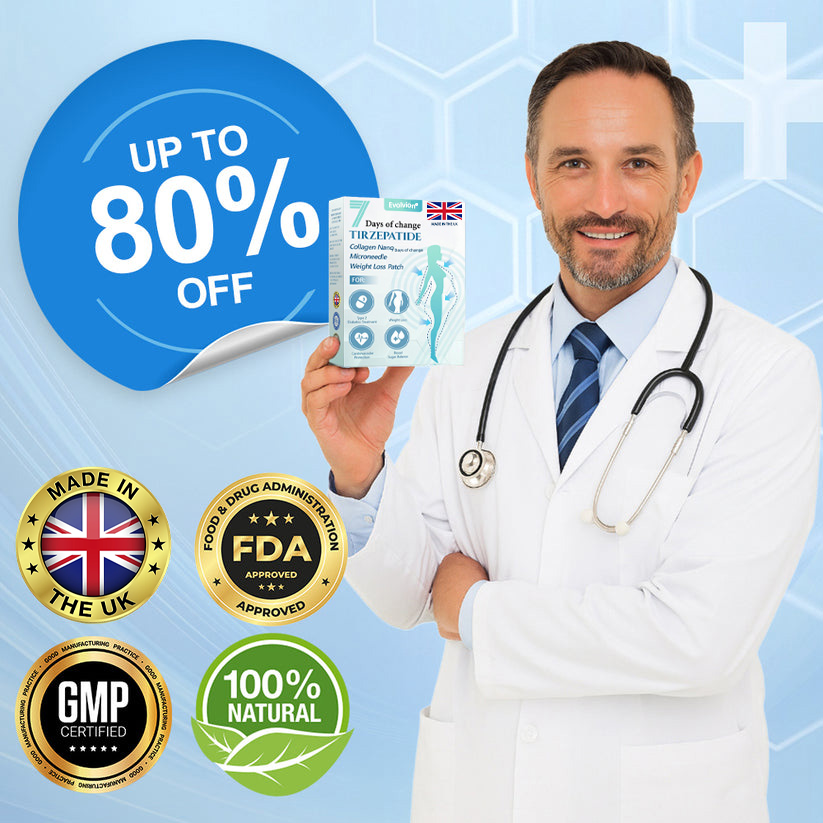 【Last Day Promotion 80% OFF🌟】✅Evolvion® 𝐓𝐢𝐫𝐳𝐞𝐩𝐚𝐭𝐢𝐝𝐞 & 𝐂𝐨𝐥𝐥𝐚𝐠𝐞𝐧 𝐍𝐚𝐧𝐨 𝐌𝐢𝐜𝐫𝐨𝐧𝐞𝐞𝐝𝐥𝐞 𝐖𝐞𝐢𝐠𝐡𝐭 𝐋𝐨𝐬𝐬 𝐏𝐚𝐭𝐜𝐡丨Targets Obesity, Loose Skin, High Blood Pressure, Diabetes, Fatty Liver, Joint Pain, Brain Fog, Low Energy, Body Aches, and More