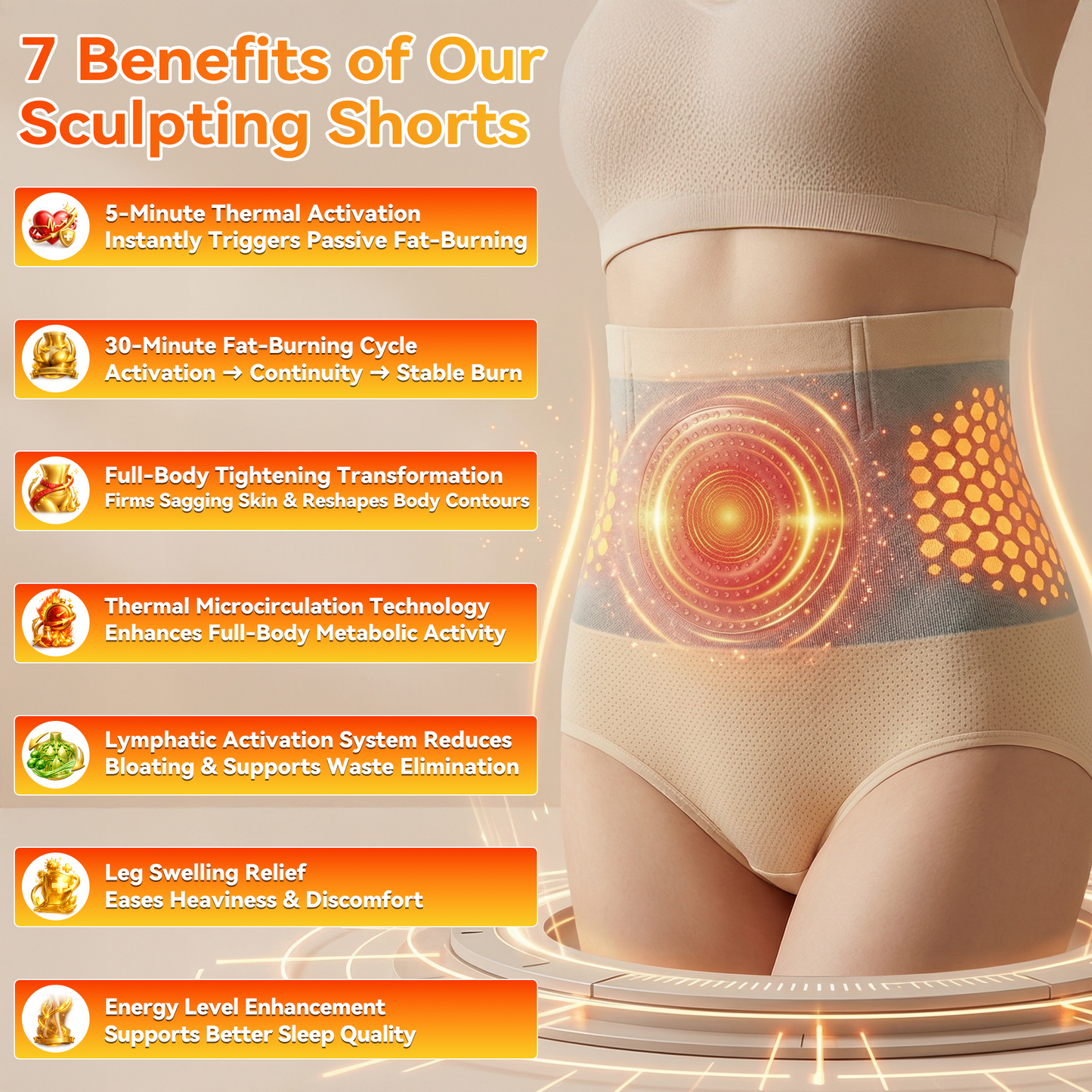 👨‍⚕️❤️‍🔥GFOUK®  Moringa & Berberine 4-In-1 Micro-Particle Sculpting & Fat-Burn Shorts