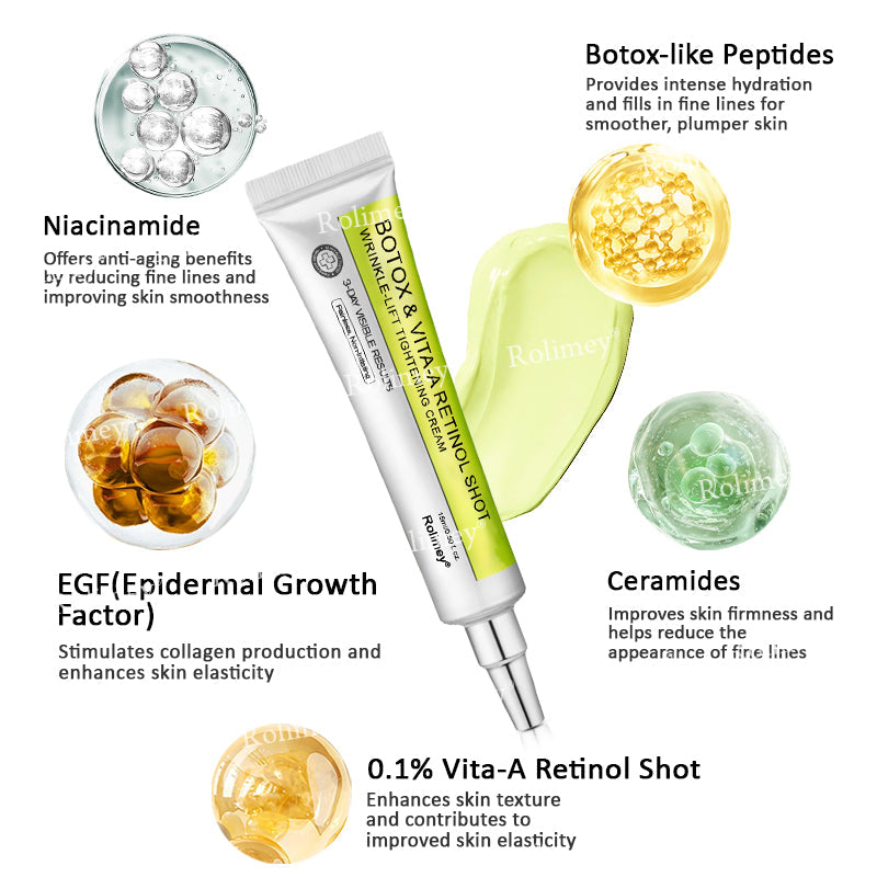 Rolimey® Botox & Vita-A Retinol Shot Wrinkle-Lift Tightening Cream upsell