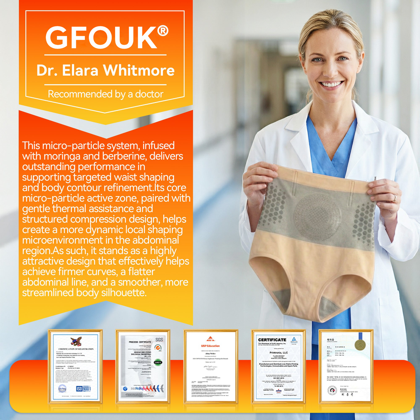 👨‍⚕️❤️‍🔥GFOUK®  Moringa & Berberine 4-In-1 Micro-Particle Sculpting & Fat-Burn Shorts