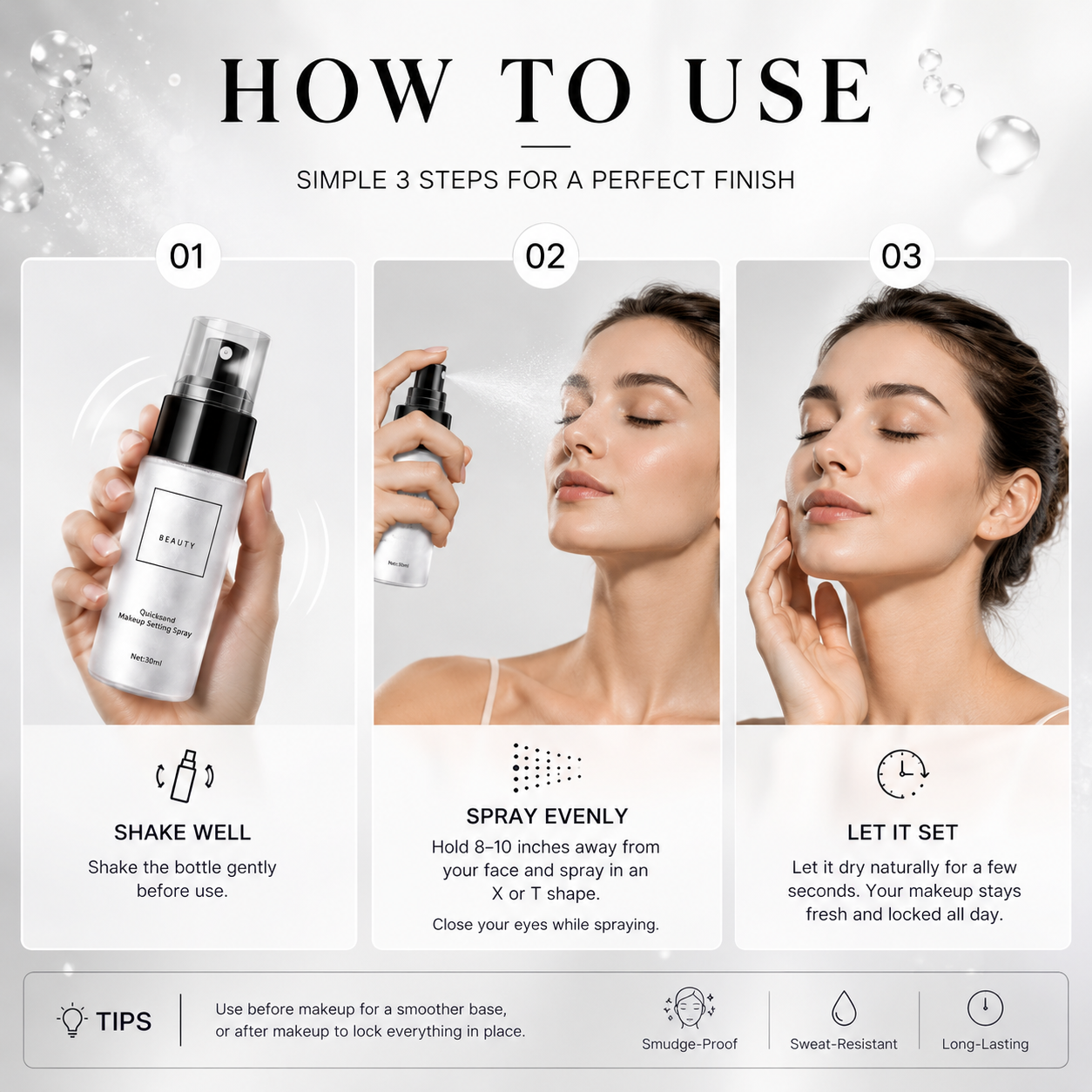 ROLIMEY® 3-in-1 Mattifying Setting Spray – Waterproof Makeup Lock for Flawless Oil Control