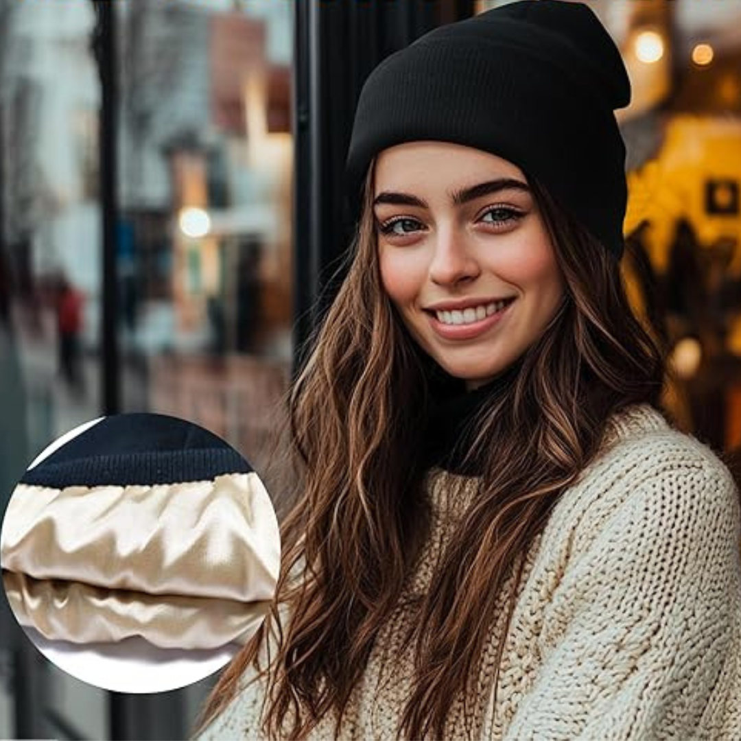 🔥Satin-Lined Anti-Frizz Beanie