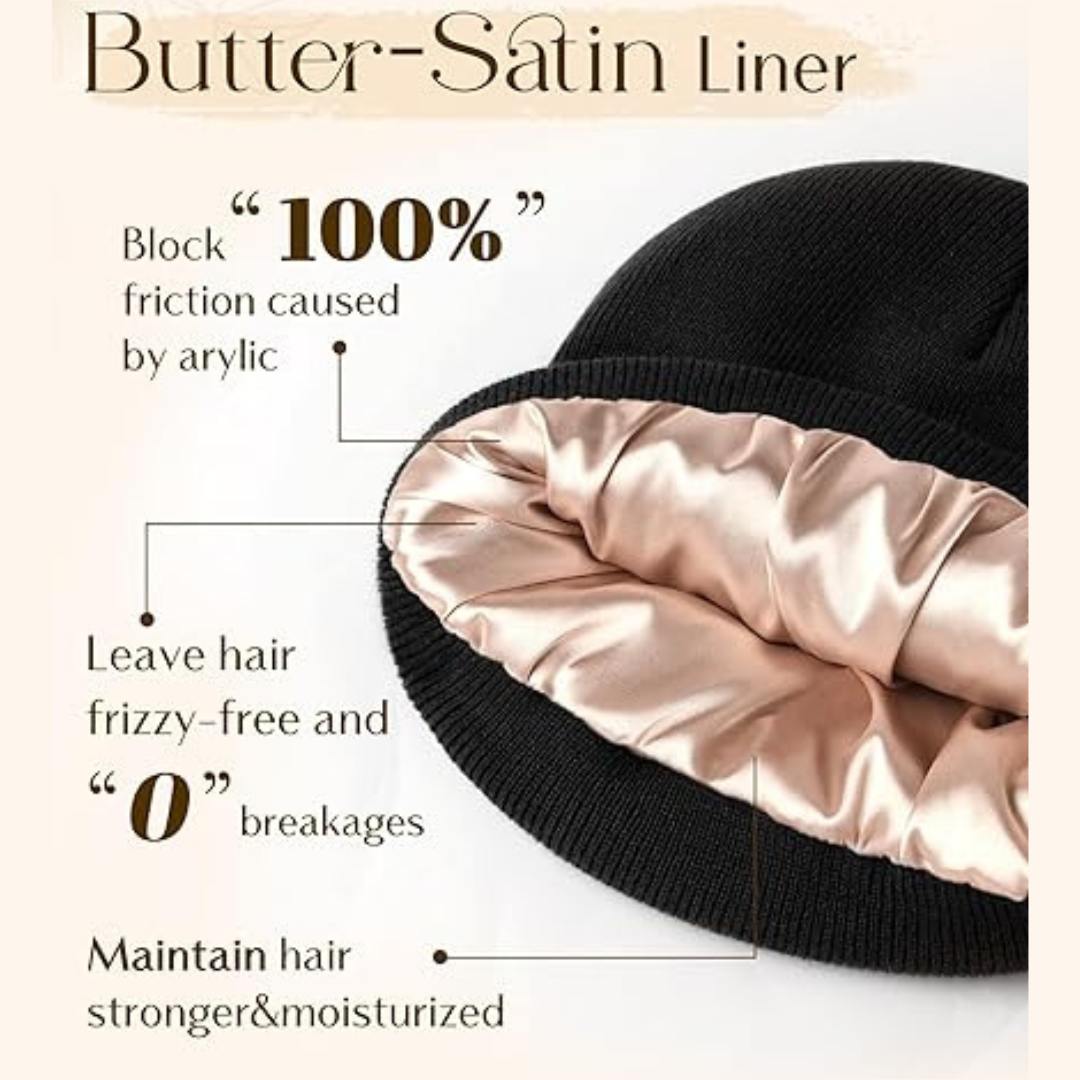 🔥Satin-Lined Anti-Frizz Beanie