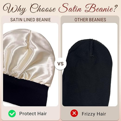 🔥Satin-Lined Anti-Frizz Beanie